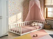 Kids Bed Pine Wood AURIBEAU 90 x 200 cm (EU Single) White_1051129