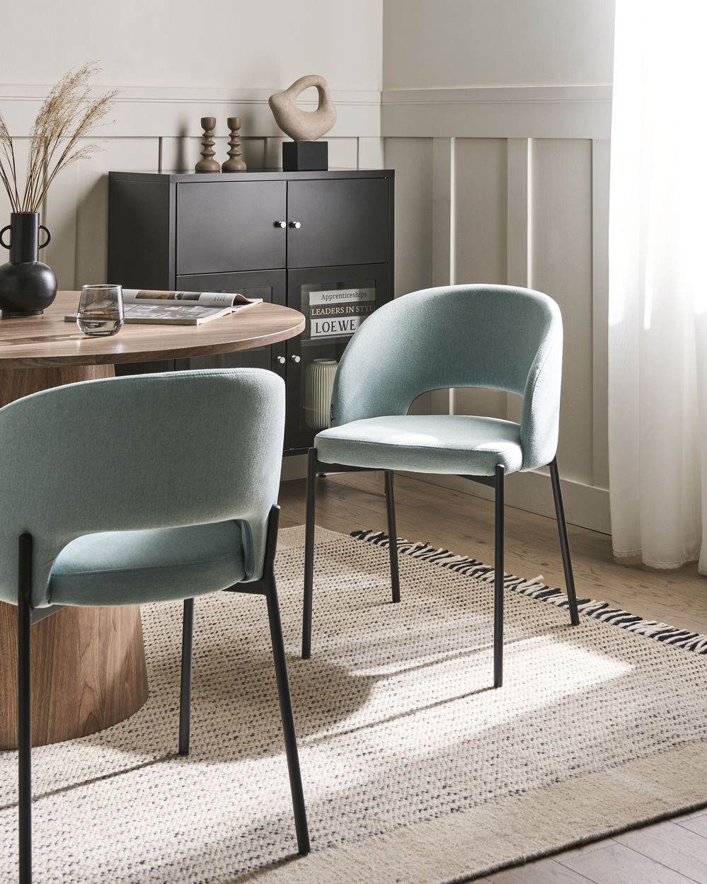 Tavolo Da Pranzo Rotondo Allungabile Effetto Marmo Bianco – Furneo Belagio, Da 110 A 160 Cm