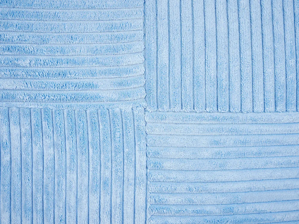 Zestaw 2 poduszek dekoracyjnych MILLET 43 x 43 cm Sztruks Niebieski Wzór geometryczny_854660