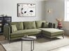 Left Hand Fabric Corner Sofa Green ALTAN_934953