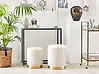 Set of 2 Storage Pouffes MIRAMAR Velvet White