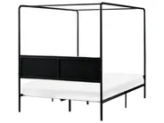 Letto a baldacchino Metallo MIRABEAU 140 x 200 cm Nero_1033512