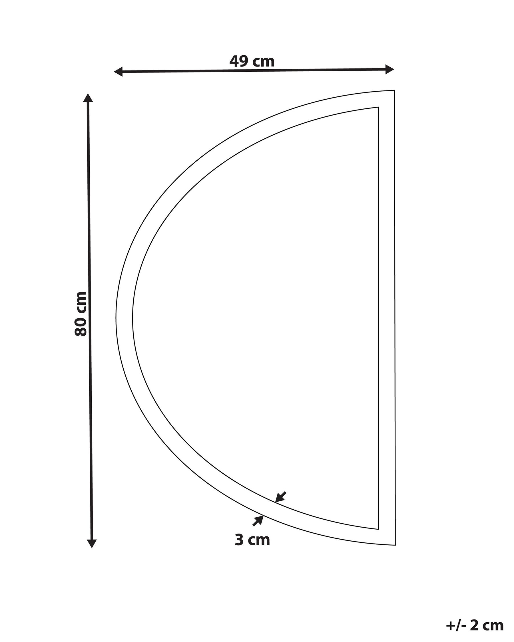 LED Bathroom Mirror BEZONS 49 cm 80 cm Silver_844355