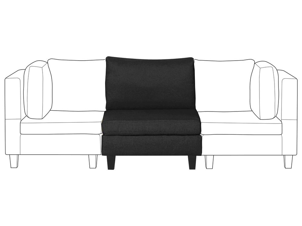 Sillón modular FEVIK Tela Negro