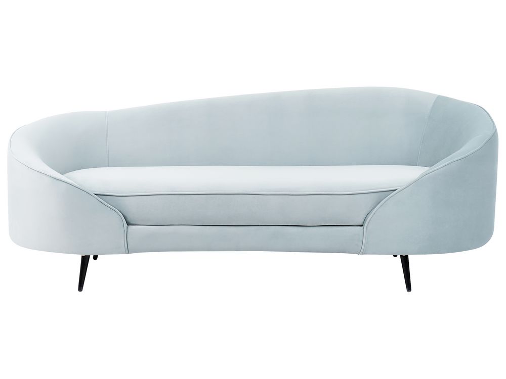 Sofa dla 2 osób SAVAR Welur Błękitny