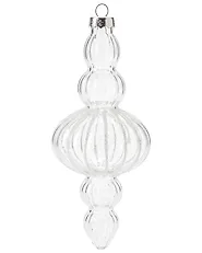 Conjunto de 42 bolas de Navidad ICELIGHT Vidrio Transparente/Blanco_1191839