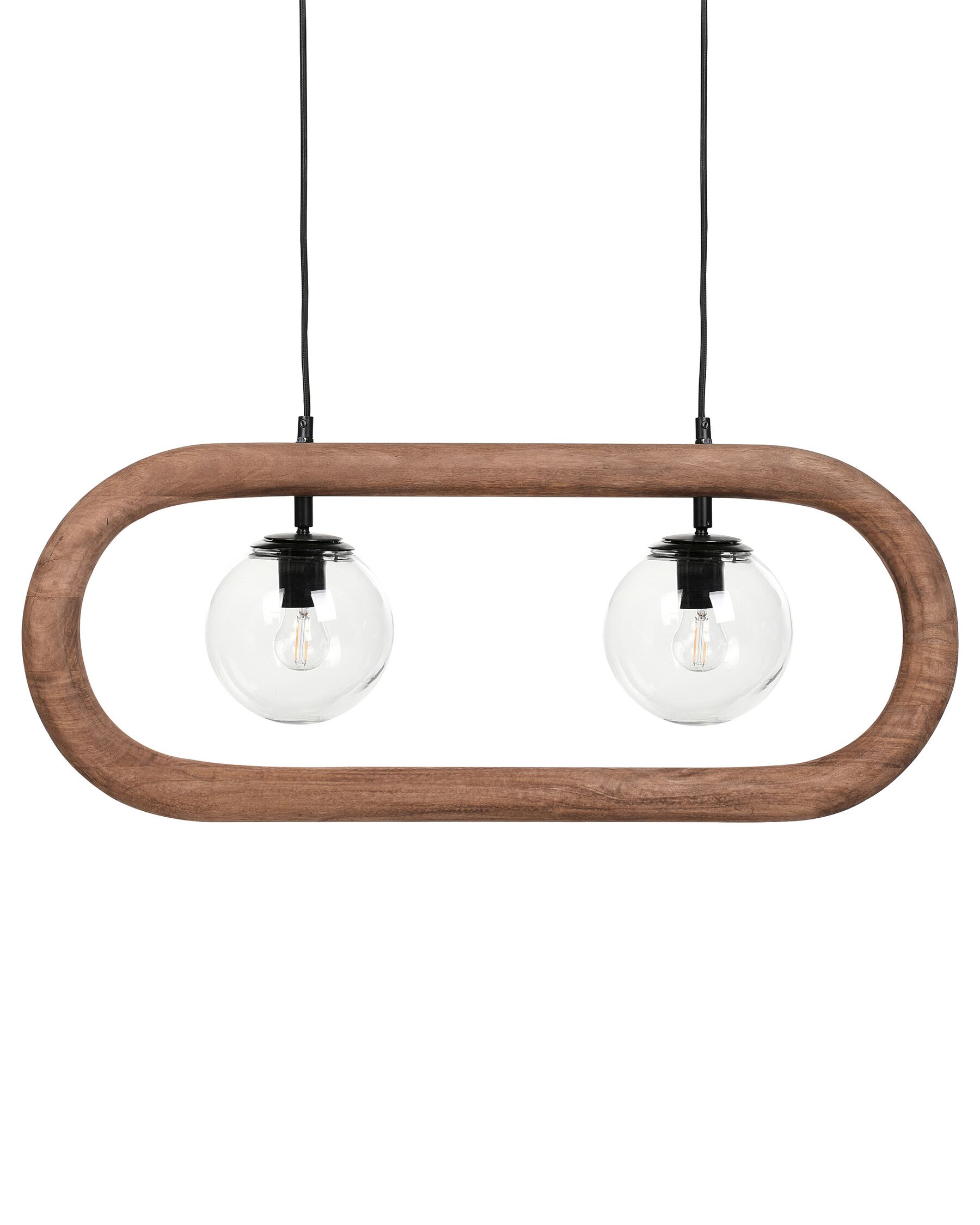 Lampe suspendue en bois foncé AYENSU_931008