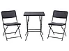 Bistro Set Folding TRAPPETO Black