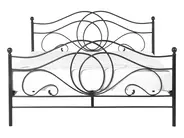 Bed Metal LYRA 140 x 200 cm (EU Double) Black_817955