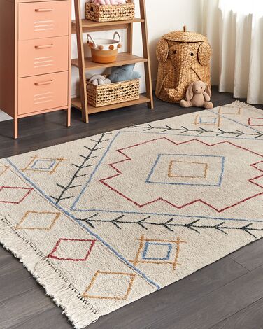 Cotton Area Rug 160 x 230 cm Multicolour KUSKAN