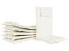 Lot de 6 coussins en tissu blanc crème pour chaises de jardin TOSCANA/JAVA_804012