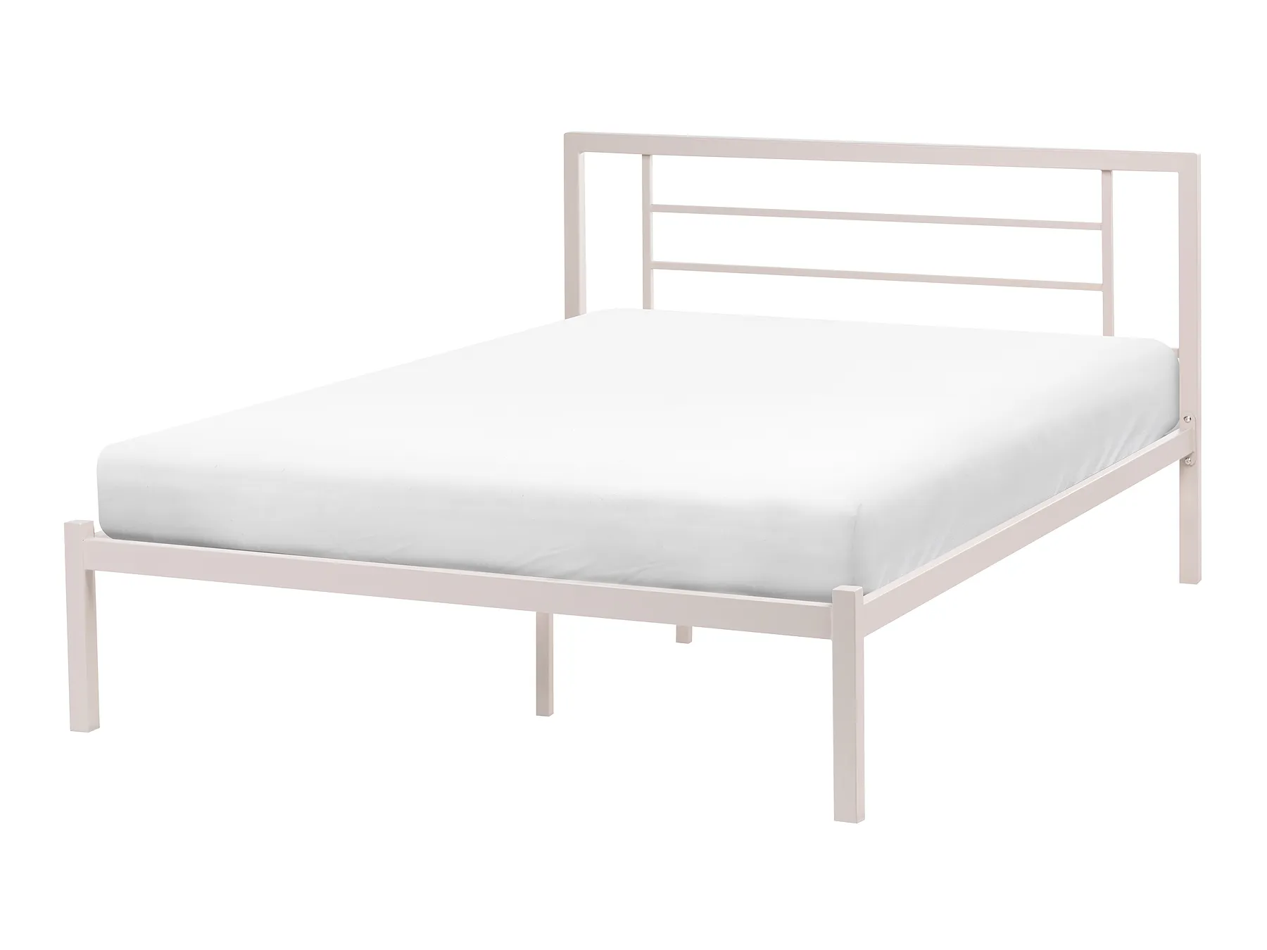Cama Metal CUSSET 120 x 200 cm Creme claro_1162056