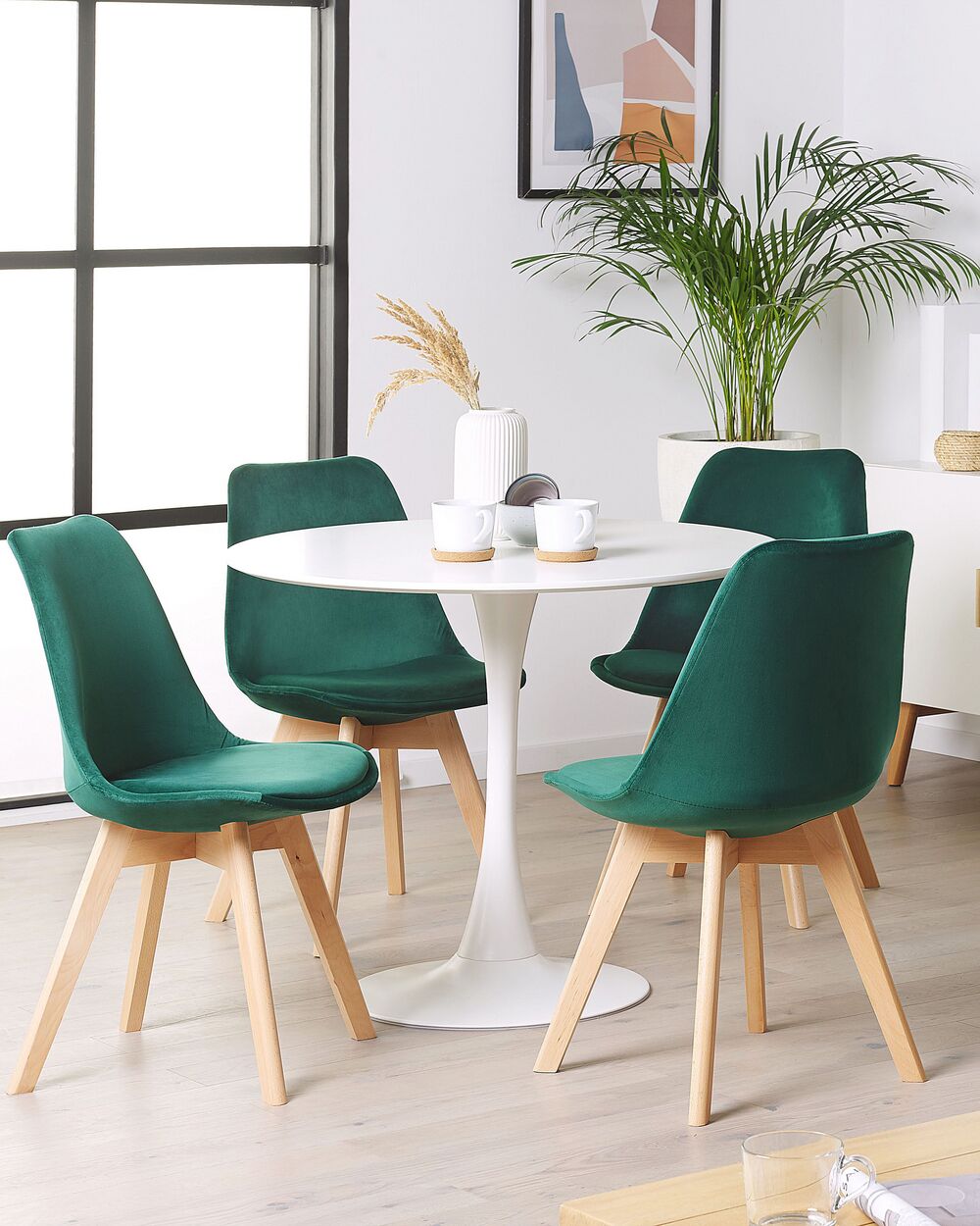 Dining table velvet chairs shop