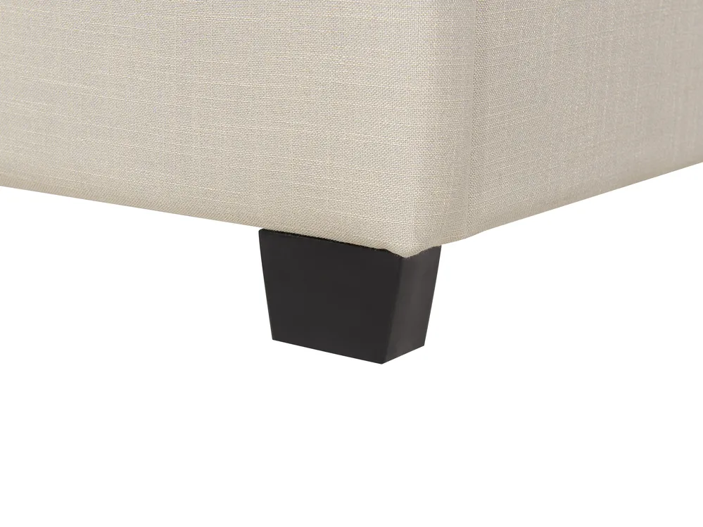 Wasserbett Stoff BELFORT 140 x 200 cm Hellbeige_849954
