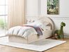 Sametová postel s úložným prostorem 90 x 200 cm béžová ANET_876947
