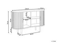 2 Door Sideboard LAURA Dark Brown_1166795