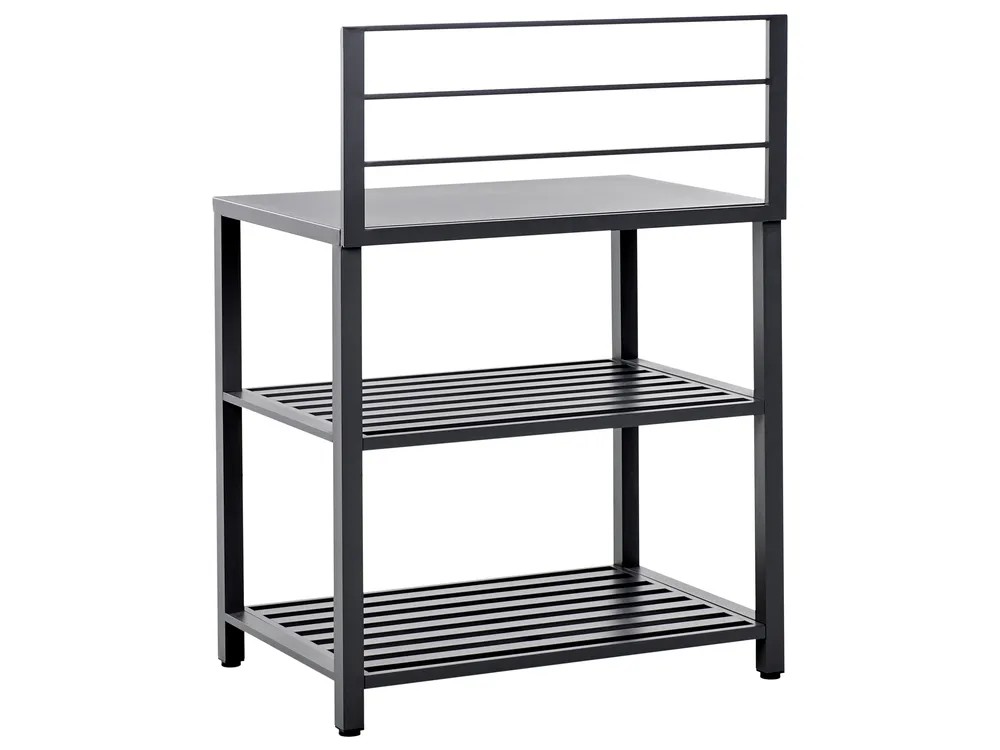4 Piece Outdoor Kitchen Set with Sink VIGGIANO Graphite Grey Metal_1062062