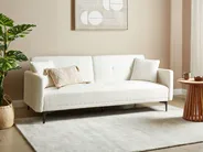 Sofa Bed 3 Seater LUCAN Boucle Off-White_914802