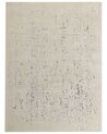 Teppich creme / grau 300 x 400 cm abstraktes Muster Kurzflor NAKUS_901772