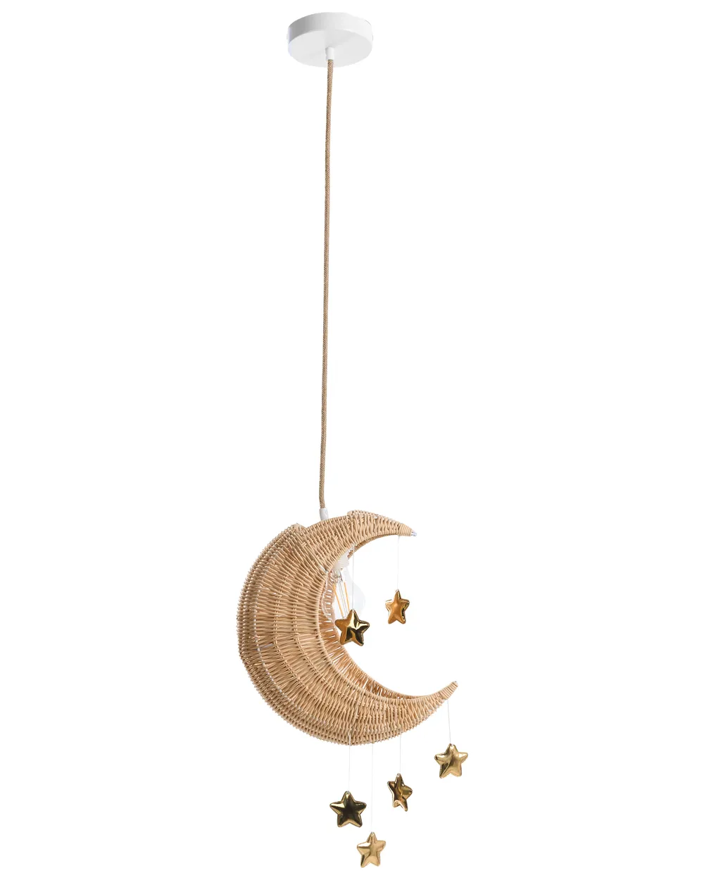 Lampa wisząca Księżyc ORCHON Rattan Naturalny