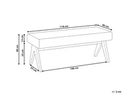 Upholstered Bench TAMRE Boucle Black/ Dark Brown_985192