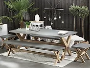 Garden Bench OLBIA 200 cm Concrete Grey_1169928