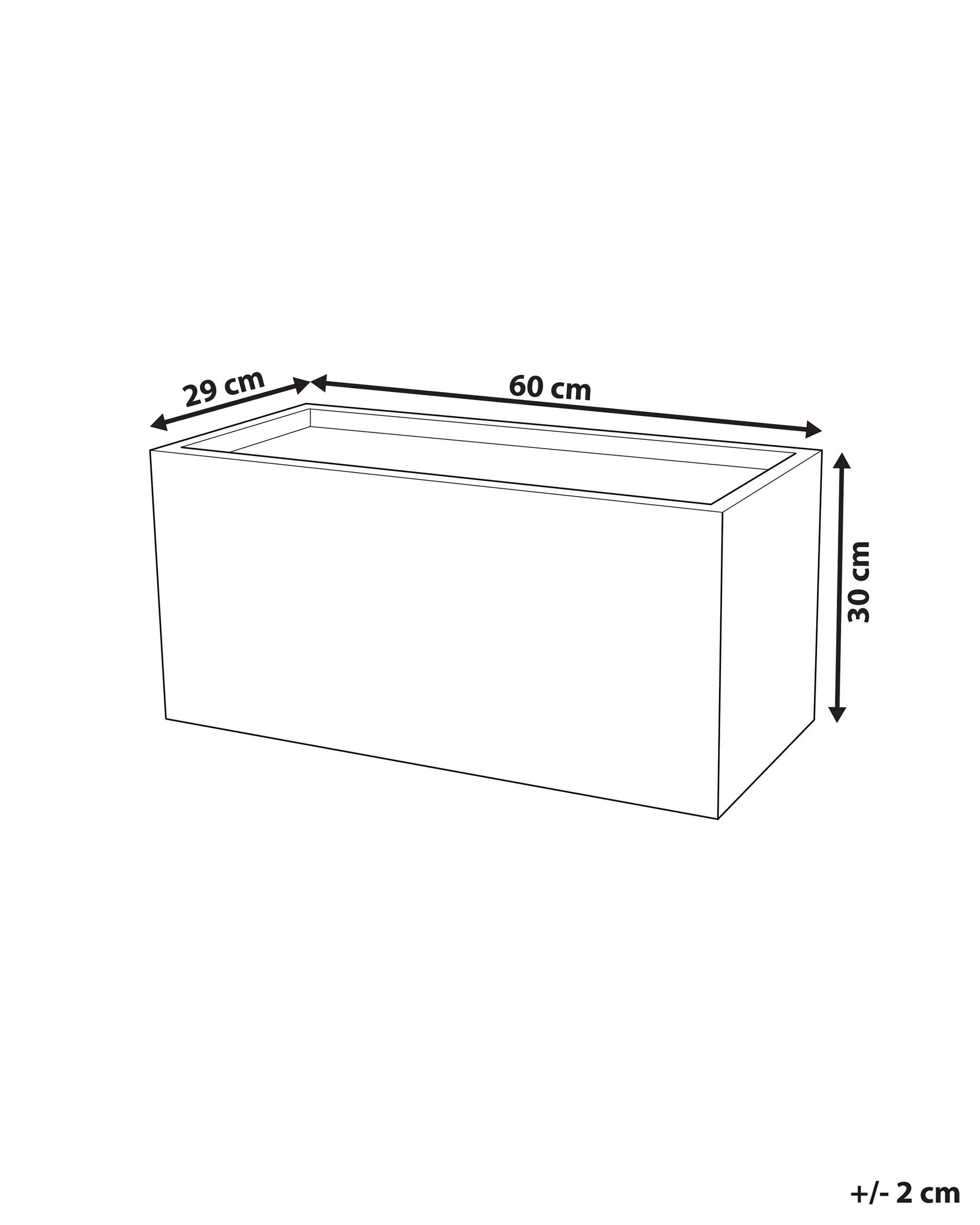 Plant Pot 60 x 29 x 30 cm Grey MYRA_781630