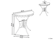 Stolik bistro JUINA 80 cm 36 cm Metal Jasnobeżowy_1002369