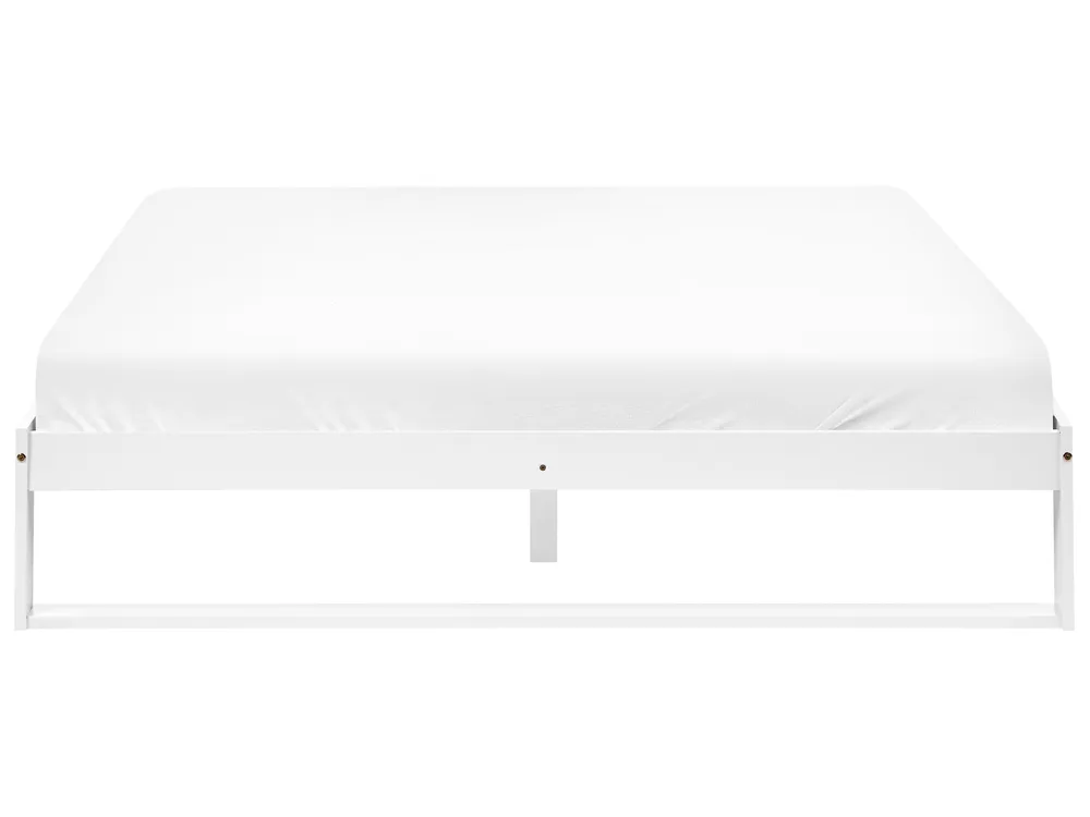 Bett ohne Kopfteil Kiefernholz TALAIRAN 160 x 200 cm Weiß_1131443