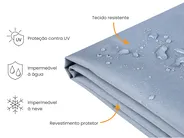 Capa impermeável CHUVA 185 cm 105 cm 75 cm Cinzento_929780