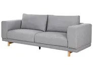 Sofa 3 Seater NIVALA Fabric Light Grey_874128