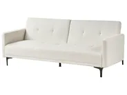 Sofa Bed 3 Seater LUCAN Boucle Off-White_914806