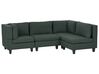 4 Seater Left Hand Modular Fabric Corner Sofa Dark Green UNSTAD_925448