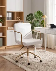 Office Chair TRINITY Corduroy Off-White_1077472
