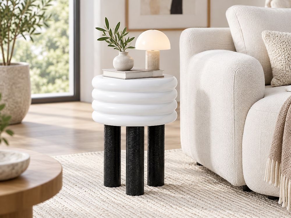 Side Table KIKIWA Metal White