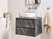 Wall Mounted Vanity Unit SERRA 60 cm Black Marble_984087