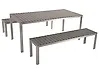 Garden Dining Set with Benches 6 Seater NARDO Grey