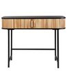 Drevený konzolový stolík svetlé drevo/čierna CARNEY_891909