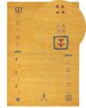 Vlnený koberec gabbeh 160 x 230 cm žltý AKALAN_856030