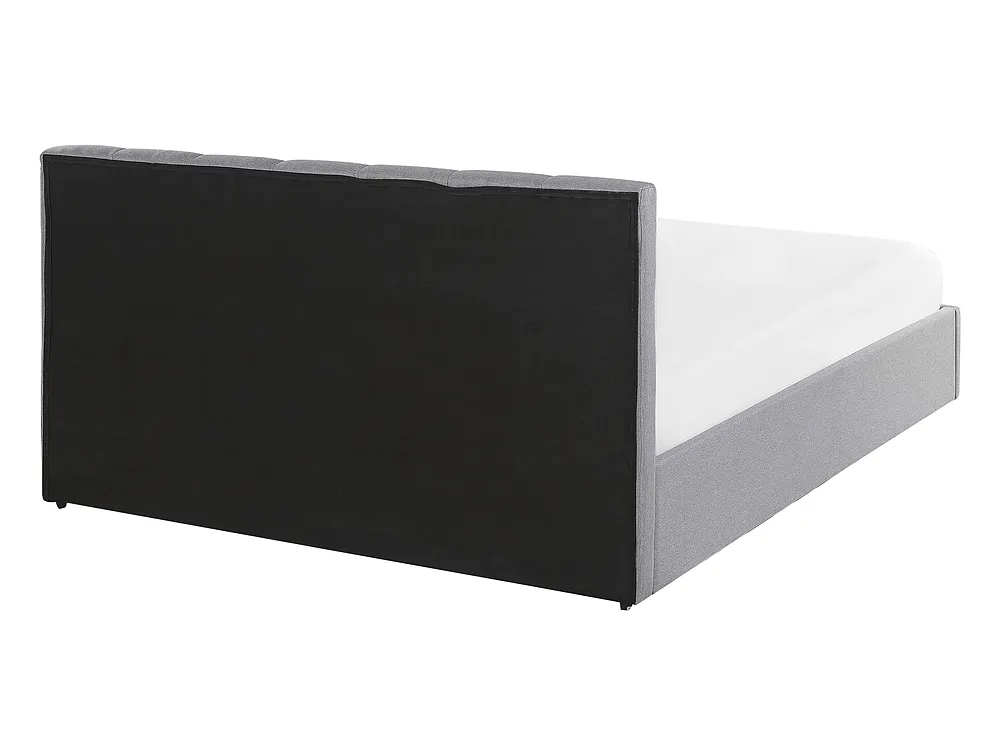Lit ottoman DREUX Tissu Gris clair 140 x 200 cm_793217