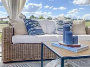 Garden Sofa 2 Seater ARDEA Rattan Light Brown_884451