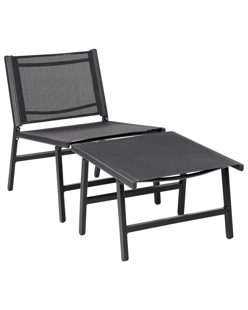Garden chair with leg rest on sale