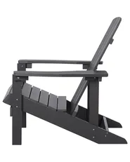 Garden Chair ADIRONDACK with Footstool Dark Grey_809571