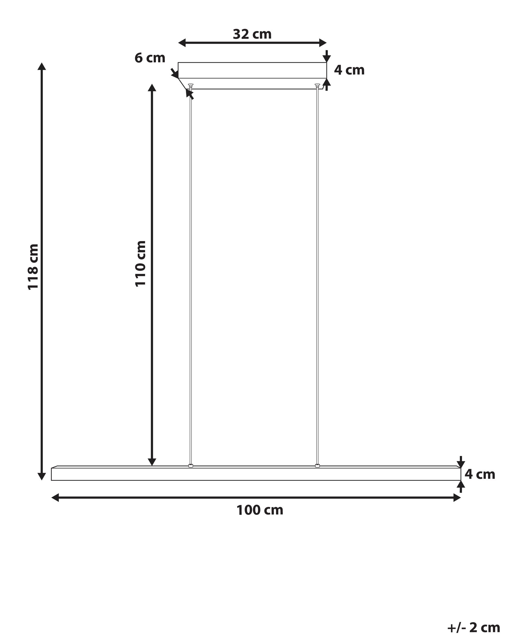 LED Pendant Lamp ARENAS with Remote Gold_965345