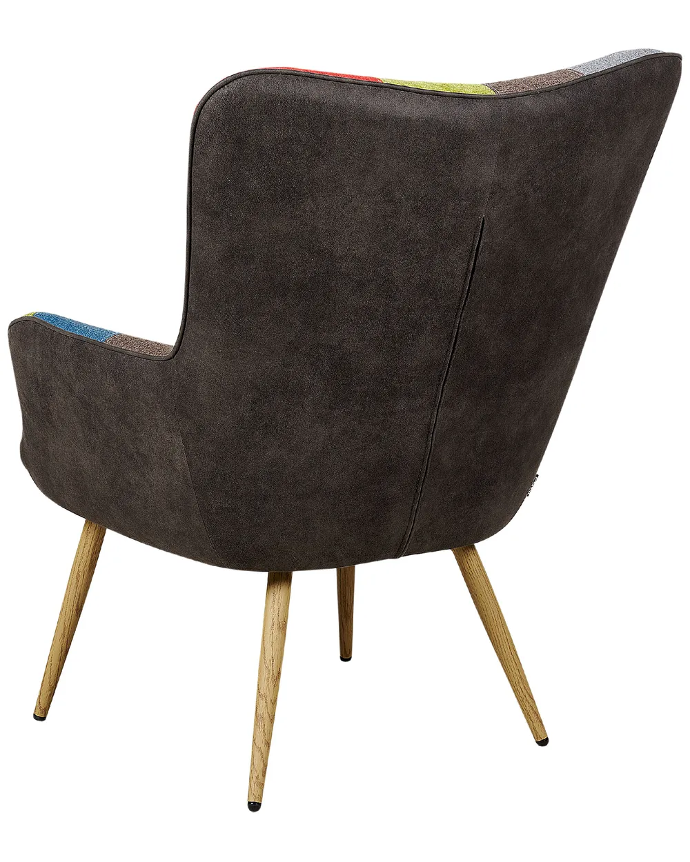 Wingback Chair VEJLE with Footstool Fabric Multicolour_774025