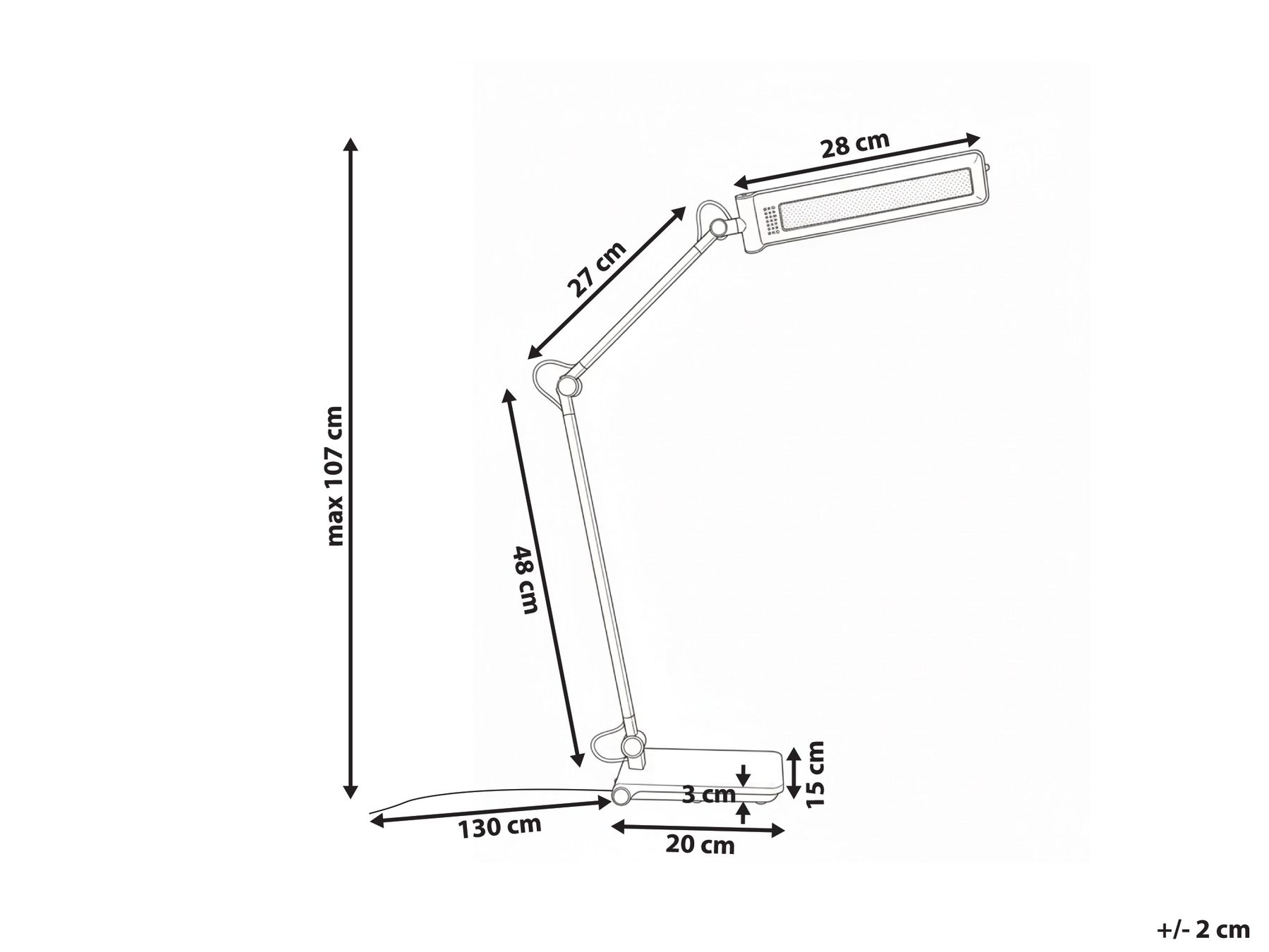 Lampada da scrivania a LED AQUILA con dimmer Argento_1018604