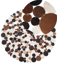 Rug SORGUN Golden Brown ø 140 cm Leather_738444