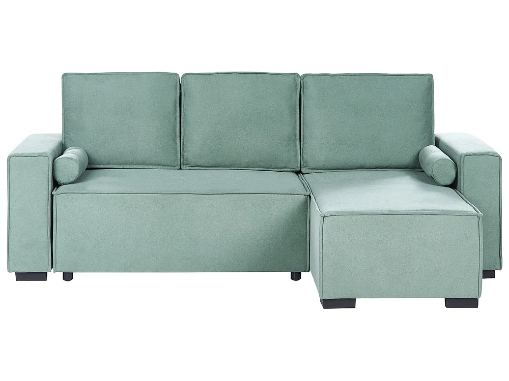 Edane 9229 Sofá-cama de canto 3 lugares EDANE Tecido Verde claro com arrumação à ...