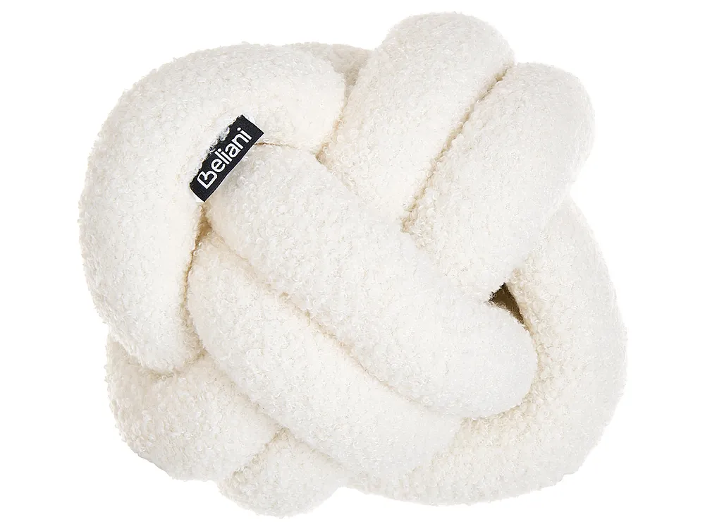 Set of 2 Decorative Cushions MALNI 19 x 19 cm Boucle Off-White Solid_1199441