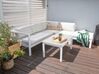 Conjunto de jardín 5 plazas de aluminio blanco y blanco crema MESSINA_930673